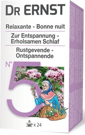 Dr Ernst Tisane N5 Relaxante Bonne Nuit 24 Sachets | Détente - Antistress