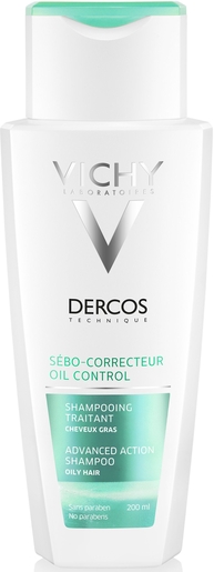 Vichy Dercos Shampooing Sebo Correcteur Cheveux Gras 200ml | Shampooings