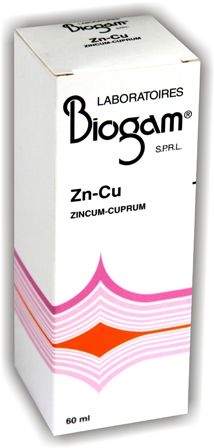 Biogam Zinc (Zn) Cuivre (Cu) 60ml | Cuivre