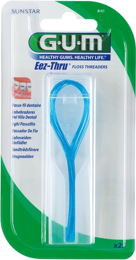 GUM Eez-Thru Floss Threaders 25 Stuks | Tandfloss - Interdentale borsteltjes
