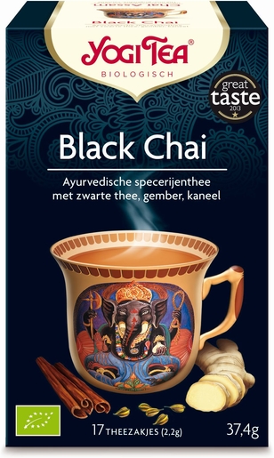 Yogi Tea Kruidenthee Black Chai Bio 17 Theezakjes | Ontspanning - Antistress