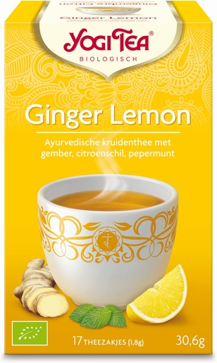 Yogi Tea Kruidenthee Gember Lemon Bio 17 Theezakjes | Conditie - Tonus