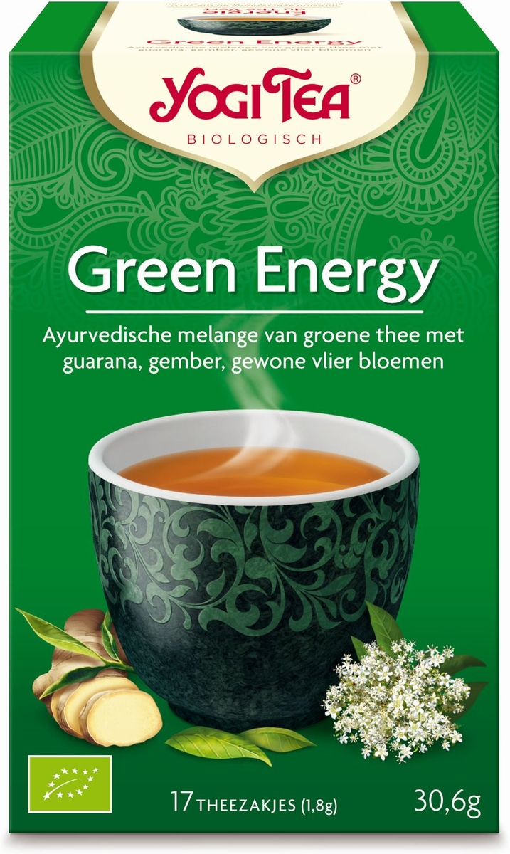 Energie du Thé Vert, 17 Sachet - Yogi Tee - Boutique en ligne
