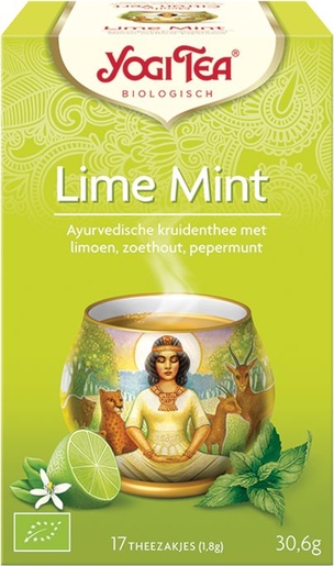 Yogi Tea Kruidenthee Lime Mint Bio 17 Theezakjes | Conditie - Tonus