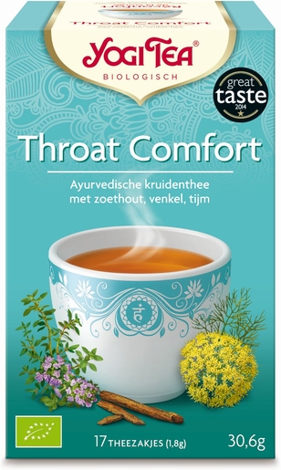 Yogi Tea Biologische Kruidenthee Throat Comfort 17 Theezakjes | Keelpijn - Hoest