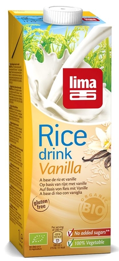 Lima Rice Drink Vanille Bio 1l | Sans gluten