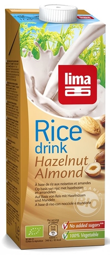 Lima Rice Drink Hazelnoot-Amandel Bio 1l | Dieetproducten