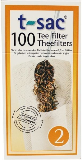 T-sac Theefilters Nr 2 100 stuks | Thee, kruidenthee en infusies