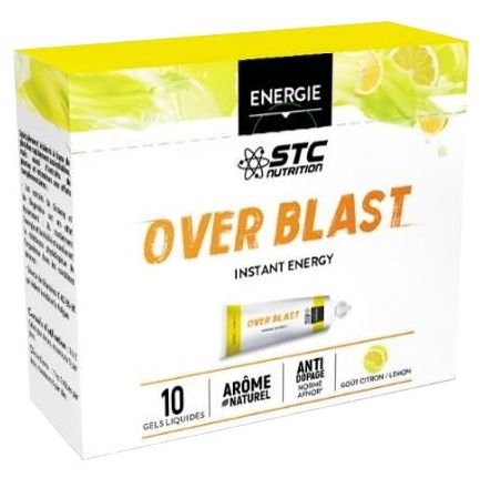 Over Blast Instant Energy Citron 10 Dosettes | Préparation à l'effort