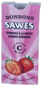 Sawes 10 Bonbons Fraise Sans Sucre