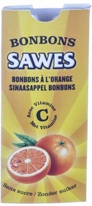 Sawes 10 Bonbons Orange Sans Sucre