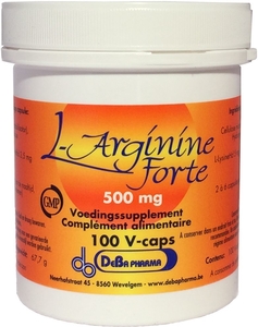 L-Arginine 500mg 100 Capsules Deba Pharma