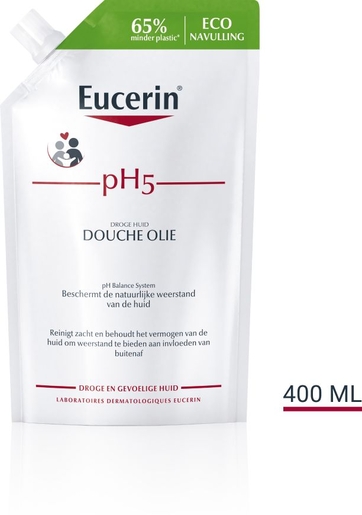 Eucerin pH5 Douche Olie Droge en Gevoelige Huid navulling 400ml | Bad - Douche
