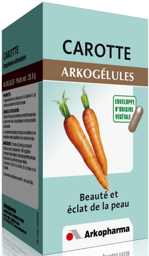 ArkoGélules Carotte 45 Gélules Végétales | Beauté de la peau