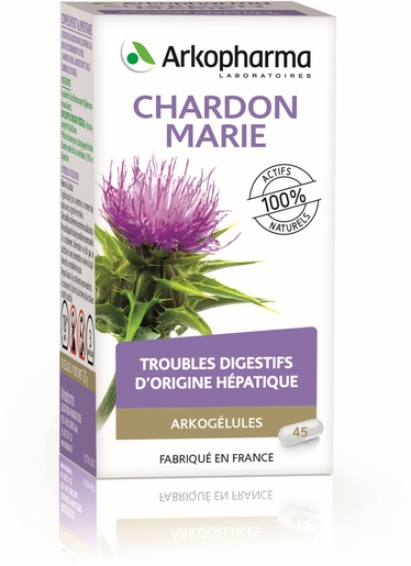 ArkoGélules Chardon Marie 45 Gélules Végétales | Foie