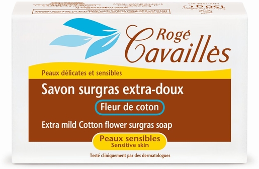 Rogé Cavaillès Savon Surgras Extra-Doux Fleur de Coton 150g | Bain - Douche