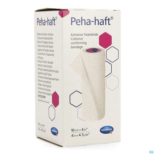 Peha-Haft 1 Bande de Fixation Cohésive Sans Latex 10 cm x 4 m | Pansements - Sparadraps - Bandes