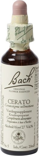 Bach Flower Remedie 05 Cerato 20ml | Doute - Incertitude