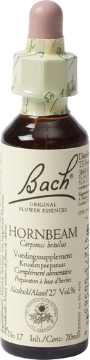 Bach Flower Remedie 17 Hornbeam 20ml | Doute - Incertitude