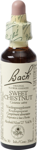 Bach Flower Remedie 30 Sweet Chestnut 20ml | Abattement - Désespoir