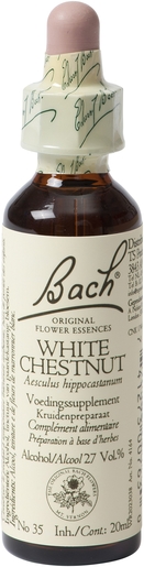 Bach Flower Remedie 35 White Chestnut 20ml | Onverschilligheid