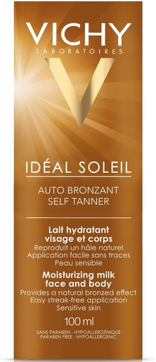 Vichy Ideal Soleil Lait Hydratant Autobronzant Visage Et Corps 100ml | Autobronzants