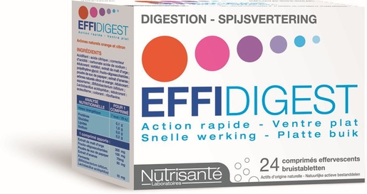 Effidigest 24 Comprimés Effervescents | Digestion - Transit