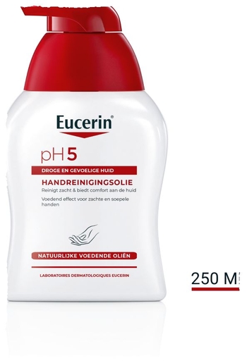 Eucerin pH5 Handreinigingsolie Droge en Gebarsten Handen met pomp  250ml | Handenreiniging