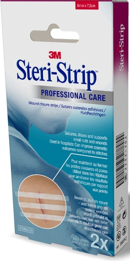 Steri-Strip 3M Stérile 2x3 Strips 6mmx7,5cm | Usage hospitalier