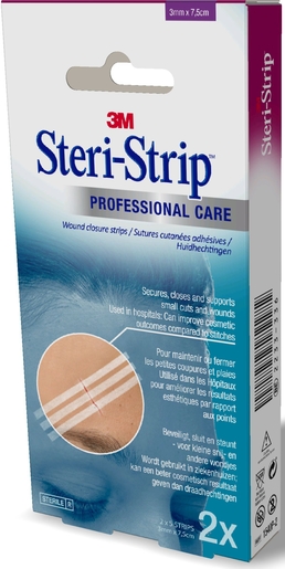 Steri-Strip 3M Steriel 2x5 Strips 3mmx7,5cm | Ziekenhuisgebruik