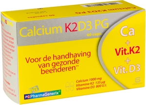 Calcium K2 D3 PG PharmaGenerix 60 Gélules