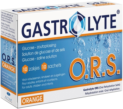 Gastrolyte ORS Oranje 10 Poeder Zakjes | Vertering - Transit