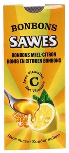 Sawes 10 Bonbons Miel-Citron Sans Sucre