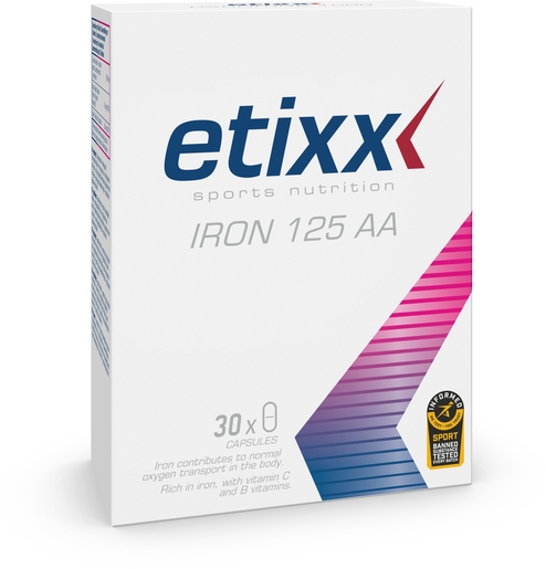 Etixx Iron AA Chelaat 125 + Chlorofyl 30 Capsules | Doorzettingsvermogen