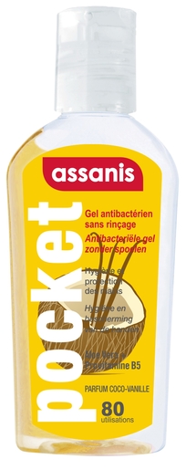 Assanis Gel Mains Exotic Coco-vanille 80ml | Désinfectant pour les mains