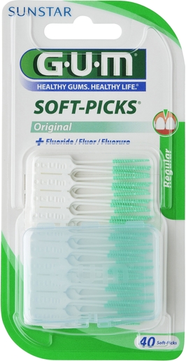 GUM 40 Soft-Picks Original Fluor Regular | Tandfloss - Interdentale borsteltjes