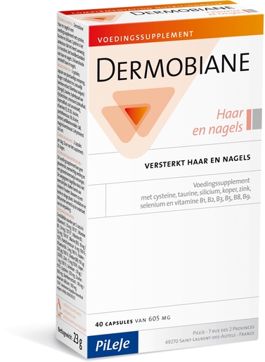 Dermobiane Cheveux Et Ongles 40 Gélules x605mg | Vitamines - Chute de cheveux - Ongles cassants