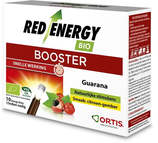 Ortis Red Energy Bio Alcoholvrij 10 Flesjes x15ml | Conditie - Tonus