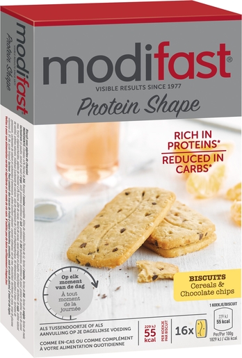 Modifast Protein Shape 16 Biscuits Céréales Chocolat | Régimes protéinés
