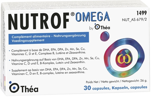 Nutrof Omega Complément Alimentaire 30 Capsules | Yeux - Confort de la vision