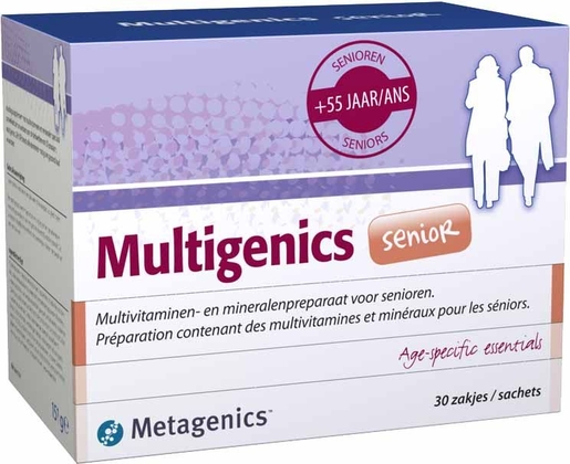 Multigenics Senior 30 Zakjes Poeder | Multivitaminen