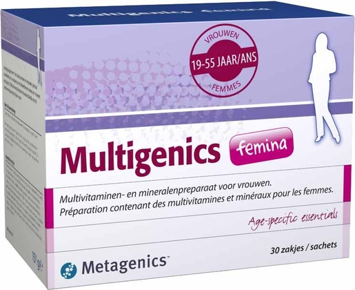 Multigenics Femina 30 Zakjes Poeder | Multivitaminen