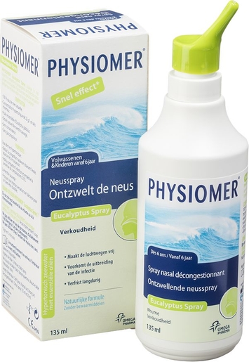 Physiomer Eucalyptus Spray Nasal Décongestionnant 135ml | Aide la respiration