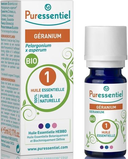 Puressentiel Expert Géranium Bio Huile Essentielle 5ml | Produits Bio