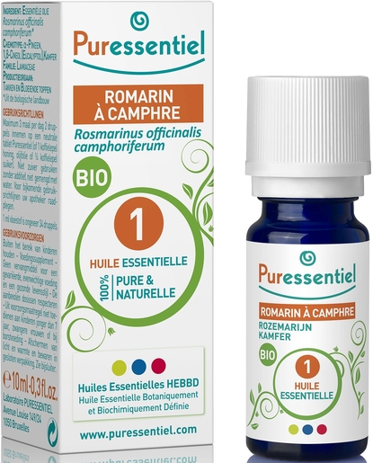 Puressentiel Expert Romarin Camphre Huile Essentielle Bio 10ml | Produits Bio