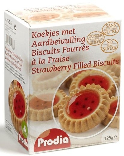 Prodia Biscuits Fourrés Fraise 150g 5850 | Pour diabétiques
