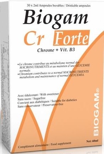 Biogam Chrome (Cr) Forte 30 Ampoules Buvables x2ml