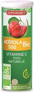 SuperDiet Acerola 500 Bio 12 Comprimés à Croquer