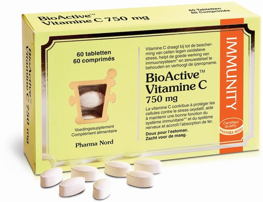 Geschikt Achternaam Peru BioActive Vitamine C 750mg 60 Tabletten | Vitamine C