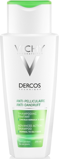 Vichy Dercos Shampooing Anti-Pelliculaire pour Cheveux Normaux à Gras 200ml | Antipelliculaire